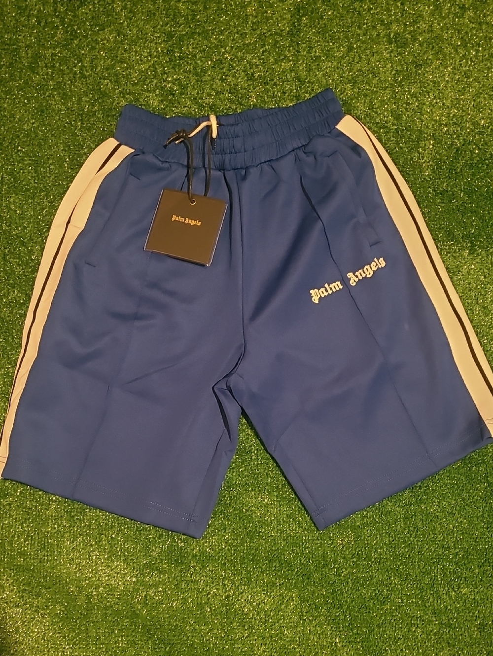 Palm Angels Classic Track Shorts Blue/ White